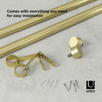 De Cappa gordijnroede van Umbra is super stylish uit en door de metalen finish oogt deze modern en klassiek tegelijk