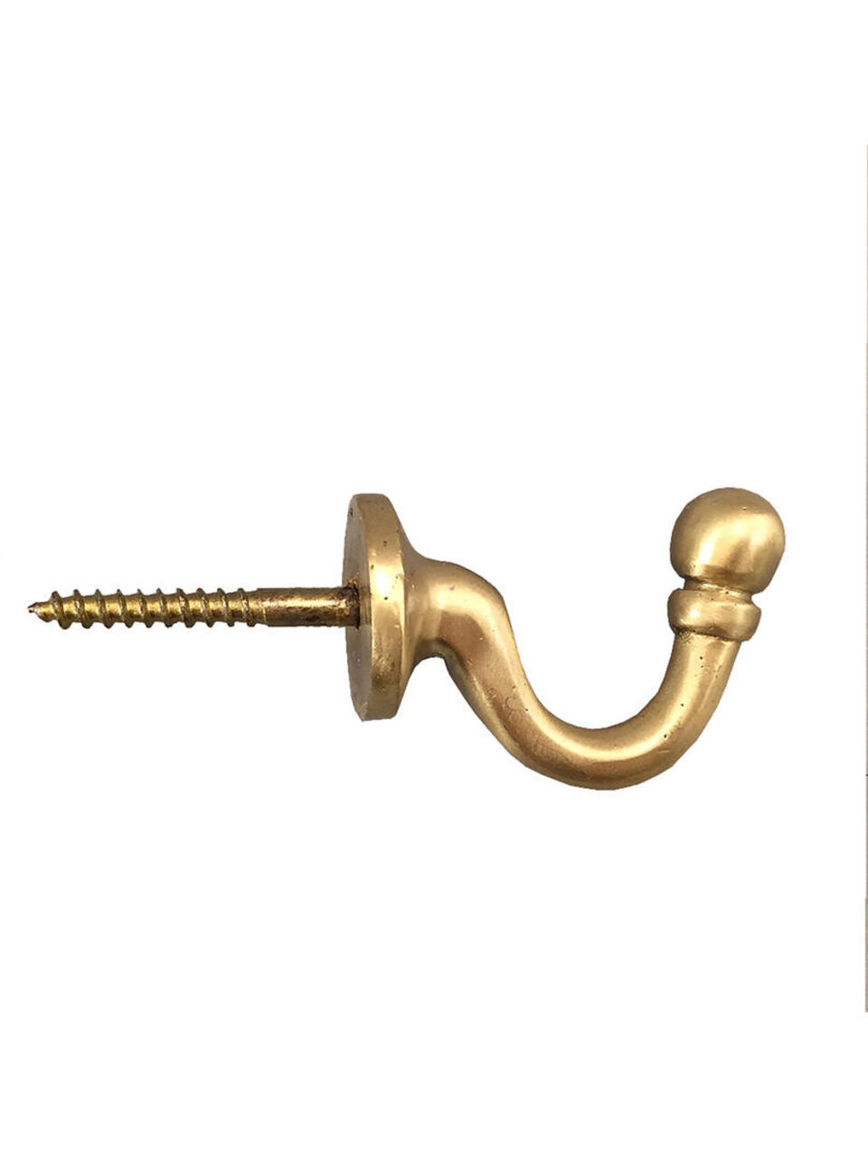 Embrassehaak Fort mat messing groot, geschikt voor embrasses met dunnere koorden.