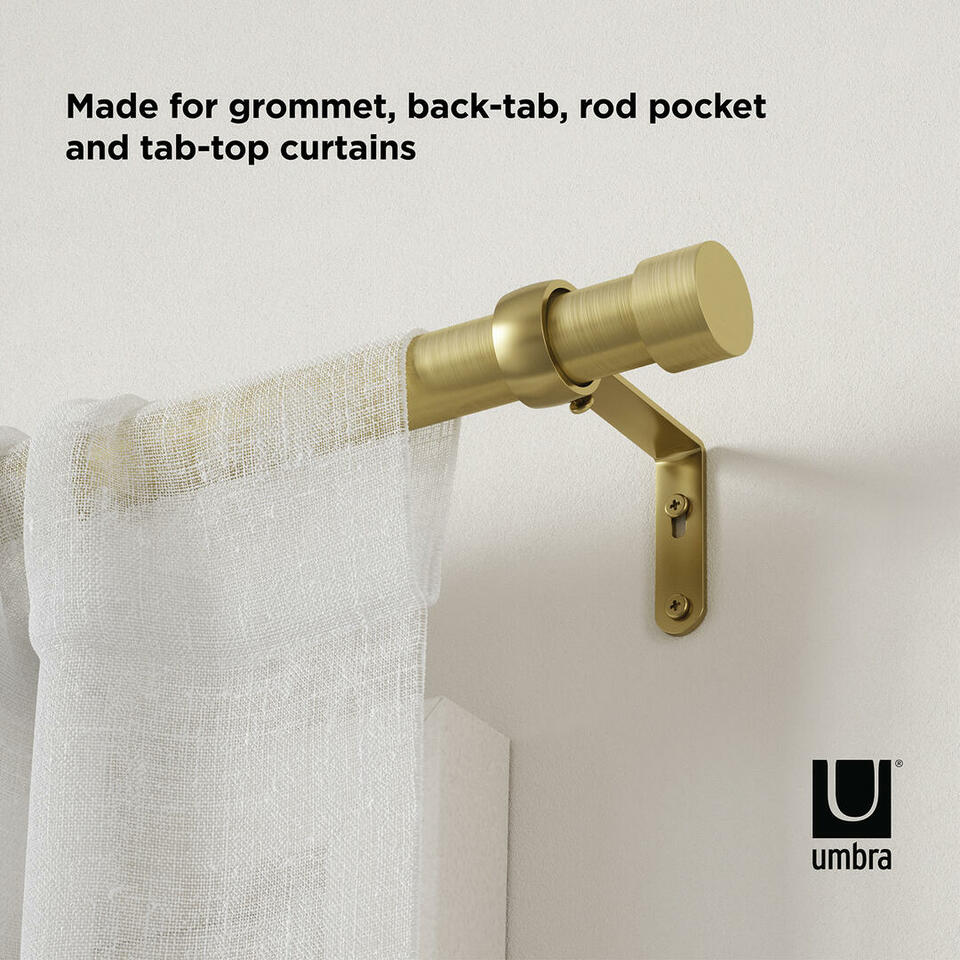 De Cappa gordijnroede van Umbra is super stylish uit en door de metalen finish oogt deze modern en klassiek tegelijk